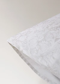 Two cotton percale pillowcases with blurred floral print 50x75 cm