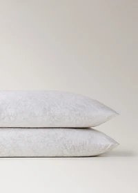 Two cotton percale pillowcases with blurred floral print 50x75 cm