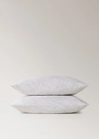 Two percale cotton pillowcases with a blurred floral print 60x60 cm