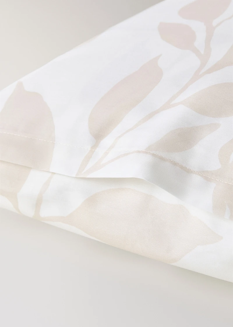 Two percale cotton floral-print pillowcases 50x75 cm