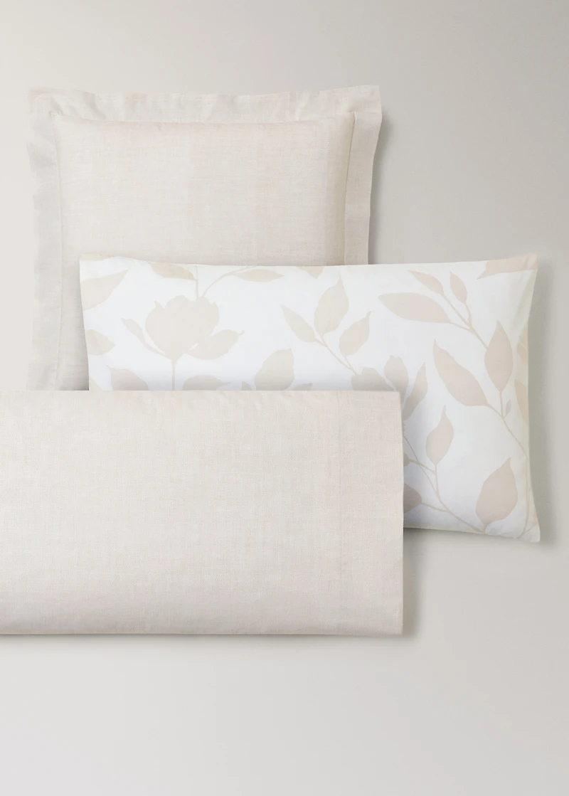 Two percale cotton floral-print pillowcases 50x75 cm