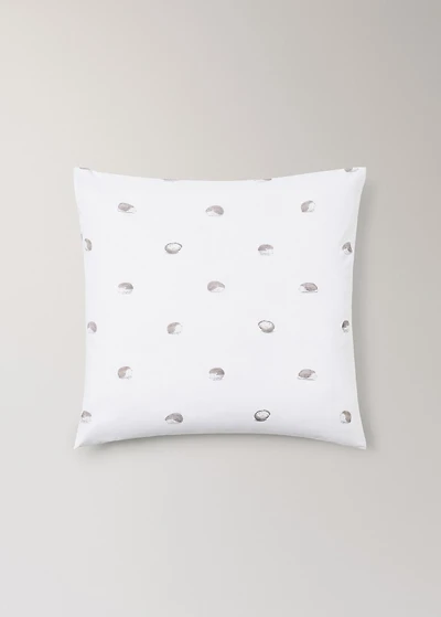 Children's percale cotton pillowcase with hedgehog print 60x60 cm