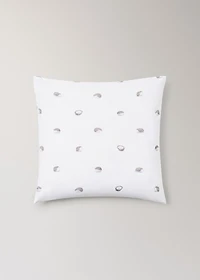 Children's percale cotton pillowcase with hedgehog print 60x60 cm
