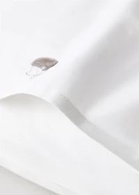 Children's percale cotton pillowcase with hedgehog print 60x60 cm