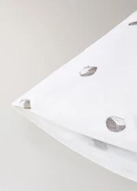 Children's percale cotton pillowcase with hedgehog print 60x60 cm