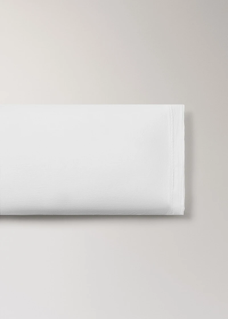 Washed cotton children’s pillowcase with lace ruffle 45x110 cm