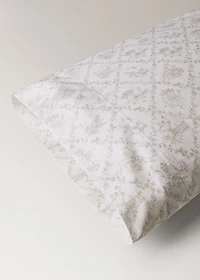 Toile de Jouy percale cotton pillowcase 45x110 cm