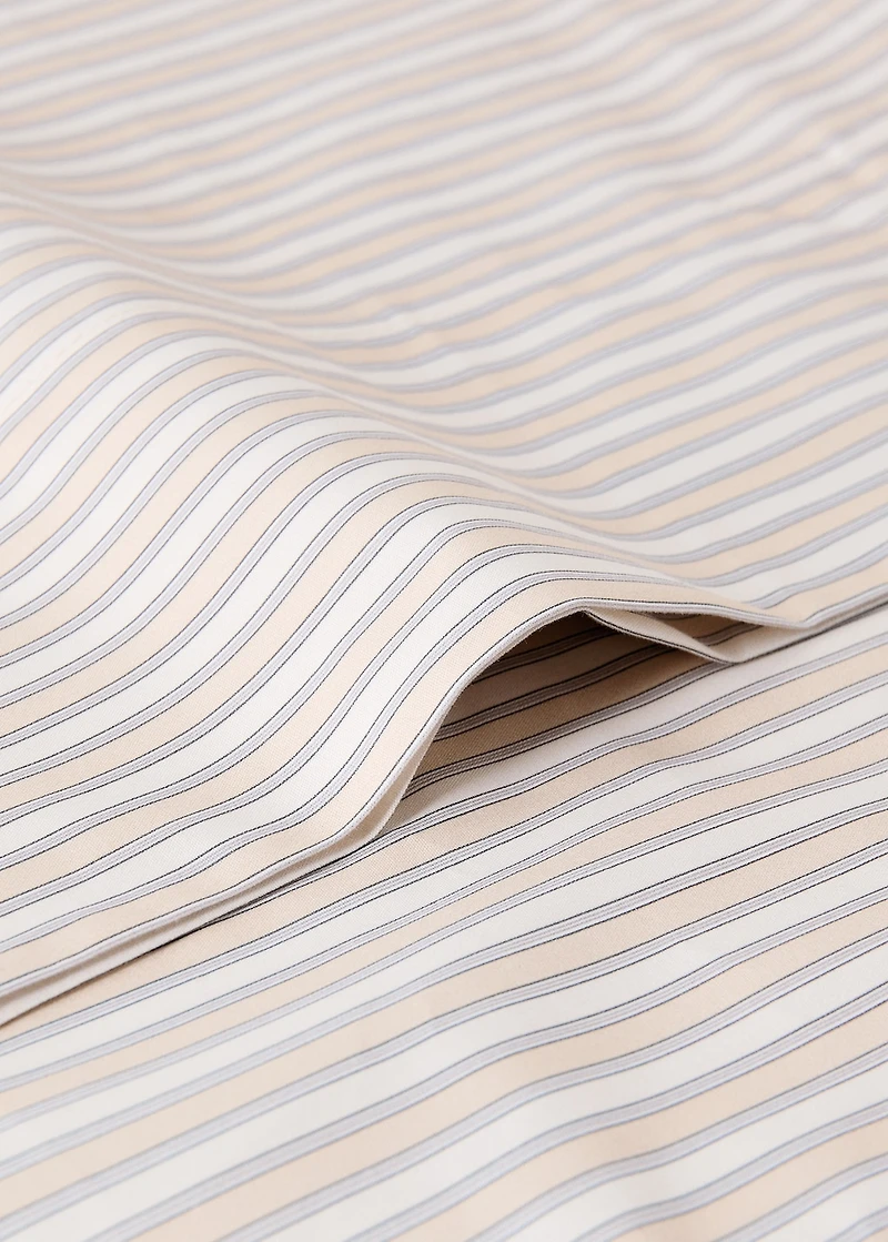 Percale cotton pillowcase with fine stripe print 18x43 inches