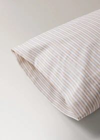Percale cotton pillowcase with fine stripe print 18x43 inches