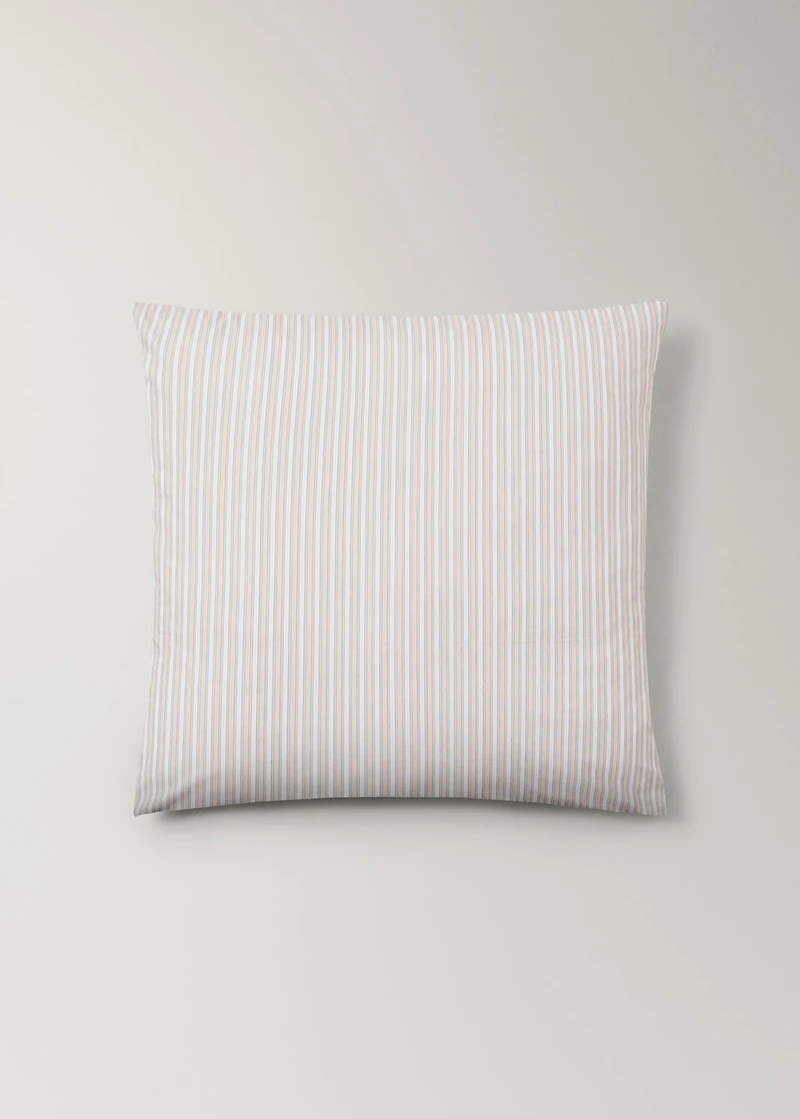 Percale cotton pillowcase with fine stripe print 60x60 cm