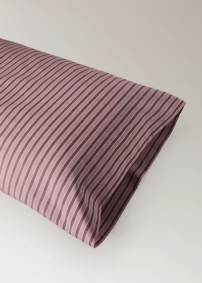 Percale cotton floral-print pillowcase 45x110 cm