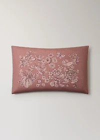 Percale cotton floral-print pillowcase 50x75 cm