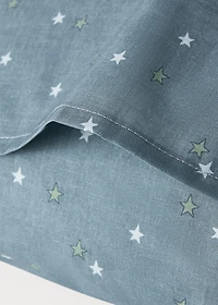 Percale cotton children's star-print pillowcase 60x60 cm