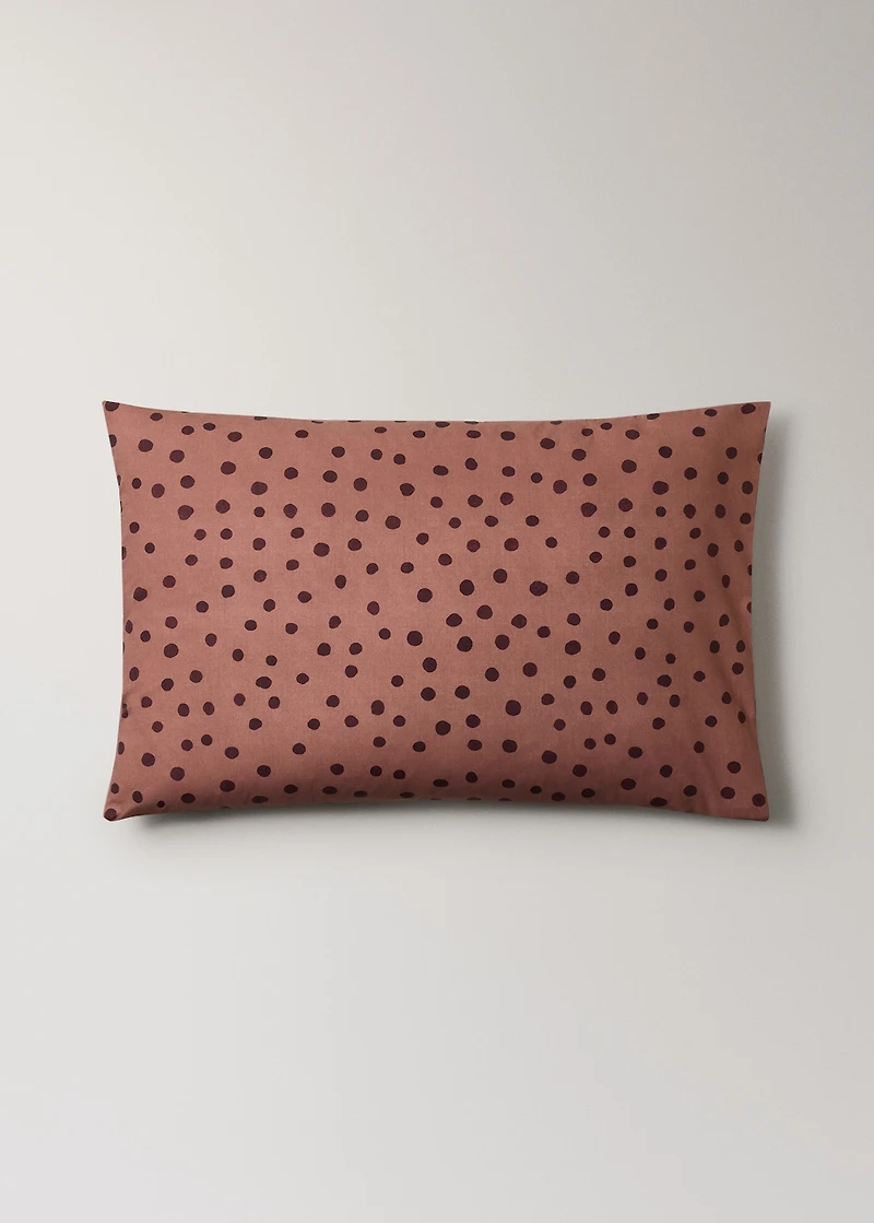 Two pillowcases cotton percale 200 thread count polka dot print 50x75 cm