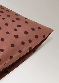 Two pillowcases cotton percale 200 thread count polka dot print 50x75 cm