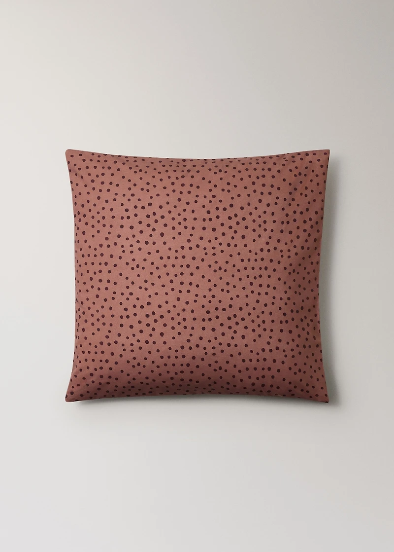 200-thread count percale cotton pillowcase with polka-dot print 60x60 cm