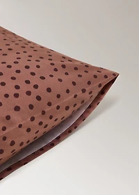 200-thread count percale cotton pillowcase with polka-dot print 60x60 cm