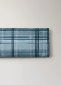 Percale cotton watercolour check-print pillowcase 17.7x43.3in