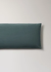 Washed cotton pillowcase with ties 45x110 cm