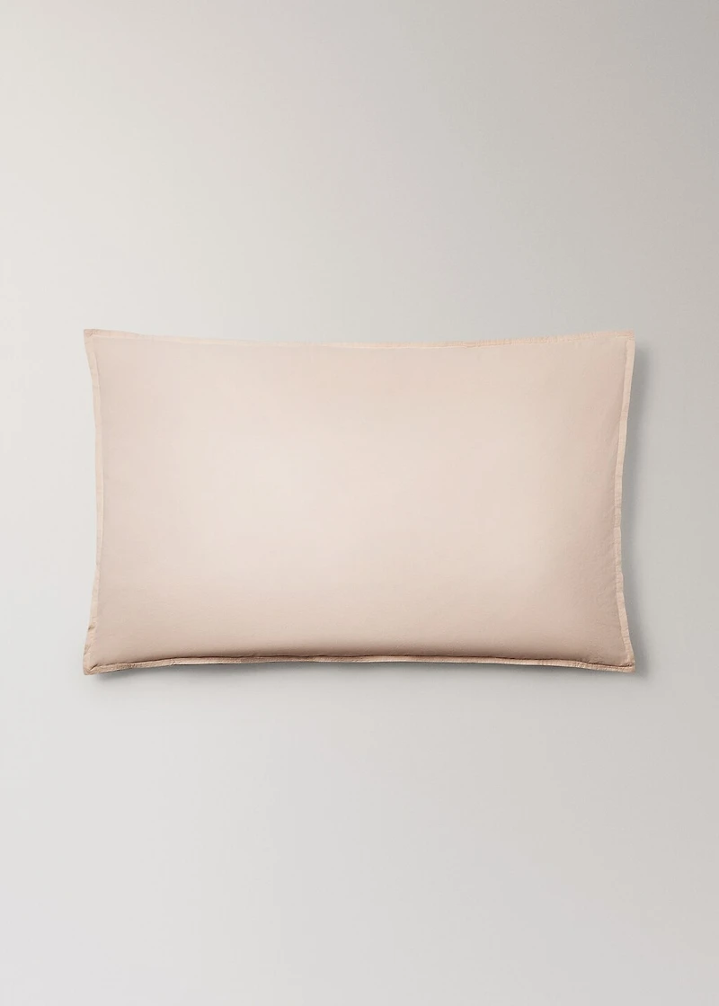 Children's washed cotton double-stitched pillowcase 50x75 cm