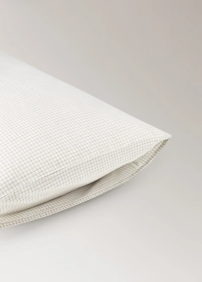 Cotton mini-check children's pillowcase 45x110cm