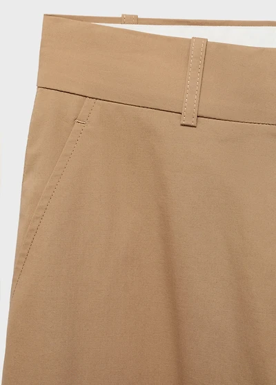 Mid-rise wide-leg pants