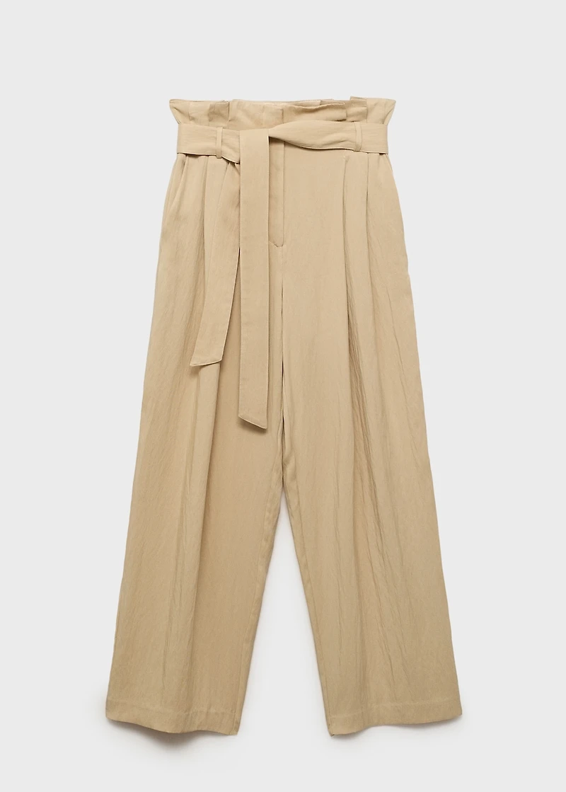 Lyocell paperbag trousers
