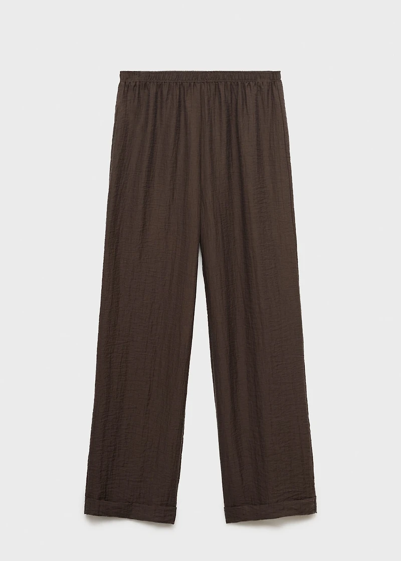 Lyocell pants with elastic waistband