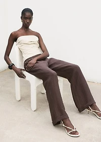 Lyocell pants with elastic waistband