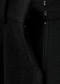 Straight-fit pleated pants