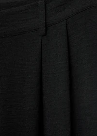 Straight-fit pleated pants