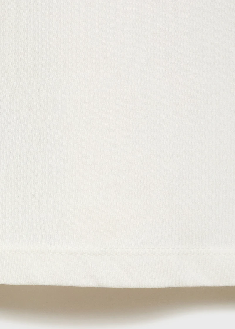 Printed cotton-blend t-shirt