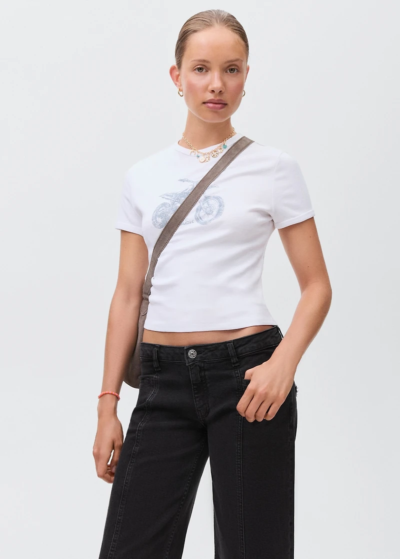 Straight jeans with stars