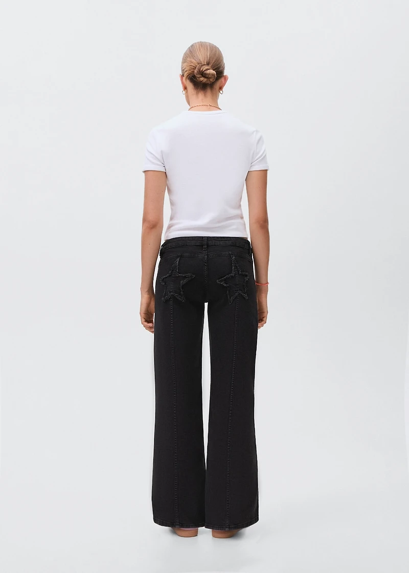 Straight jeans with stars