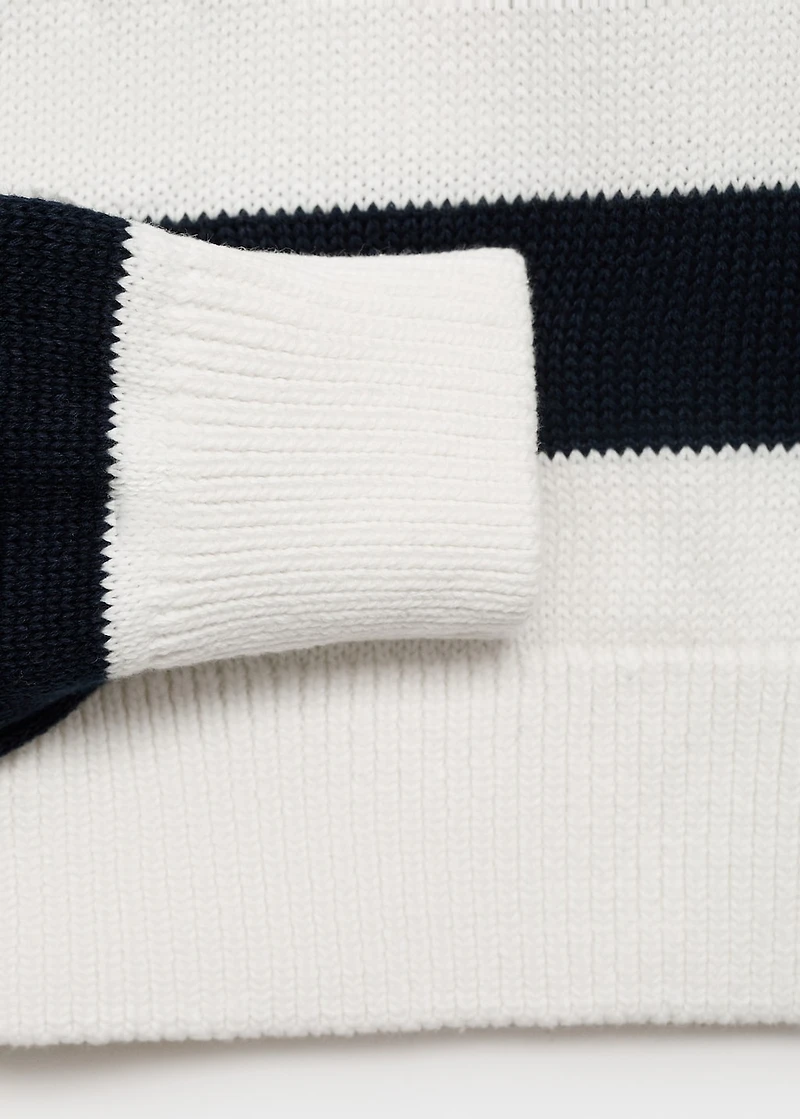 Knitted polo-neck sweater