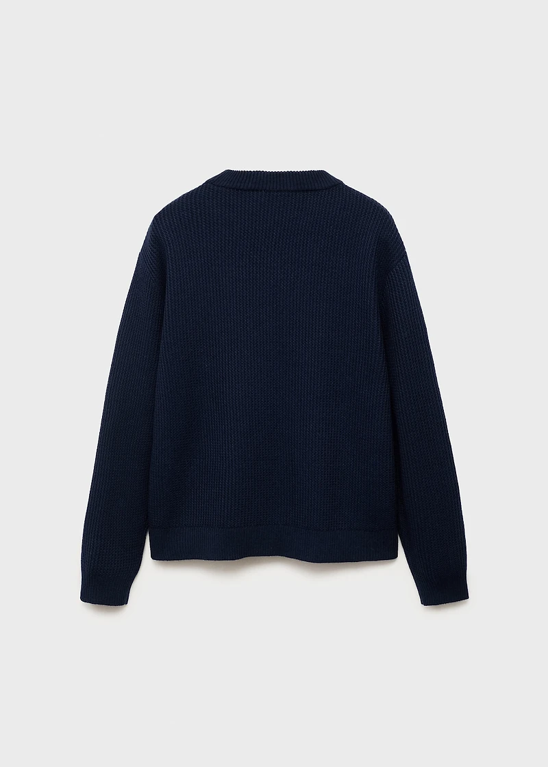 Knitted cotton sweater