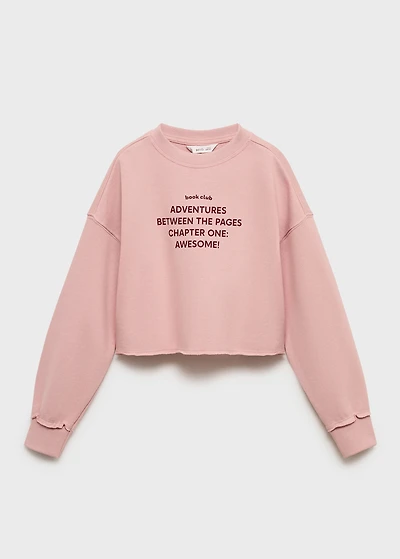 Printed message sweatshirt