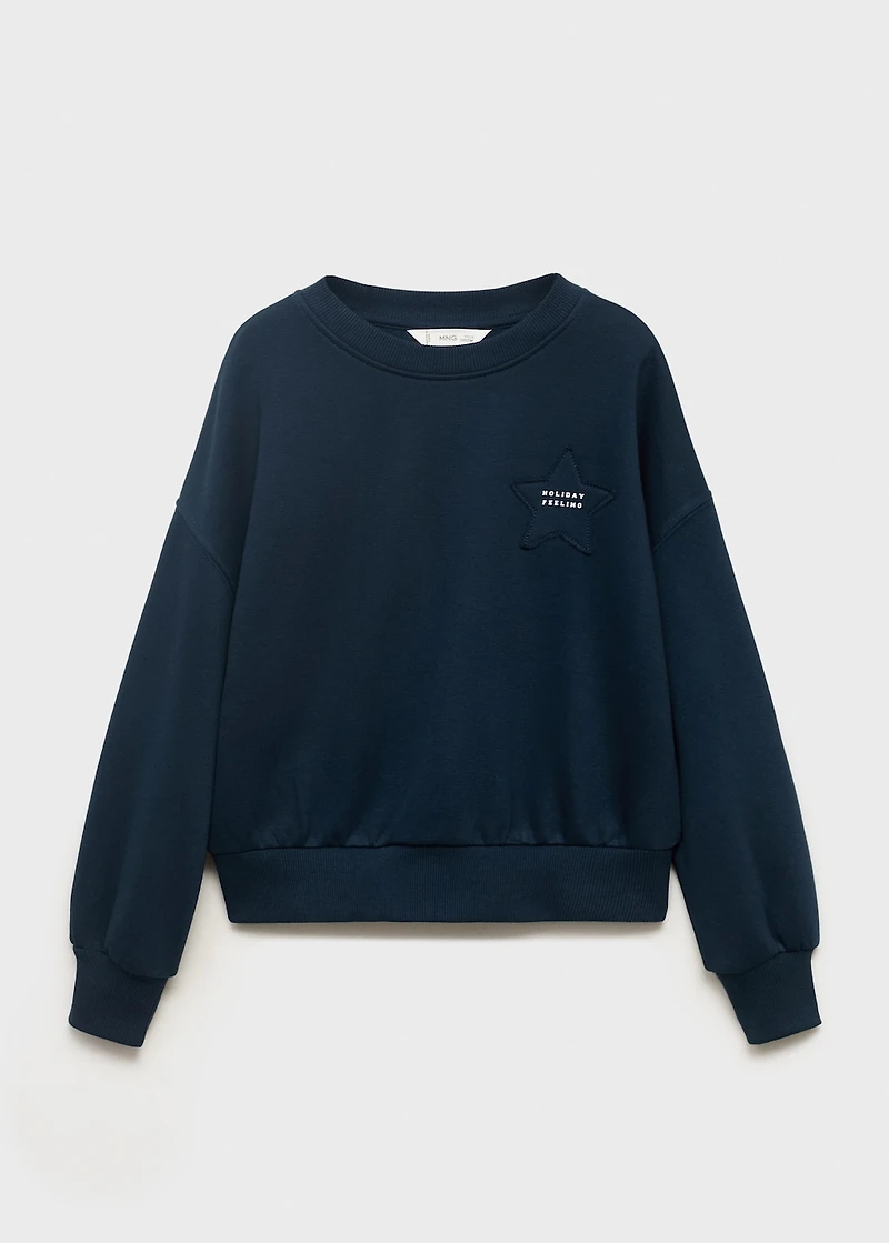 Sweatshirt with embroidered star