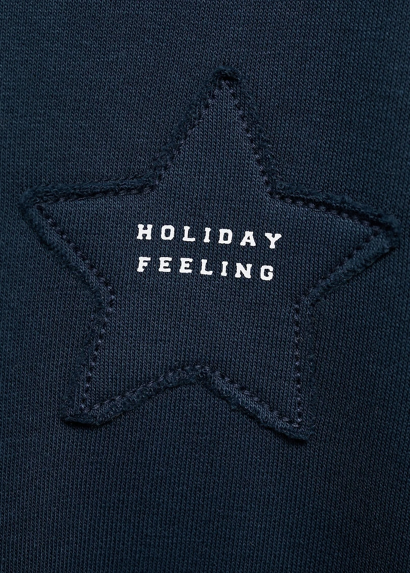 Sweatshirt with embroidered star