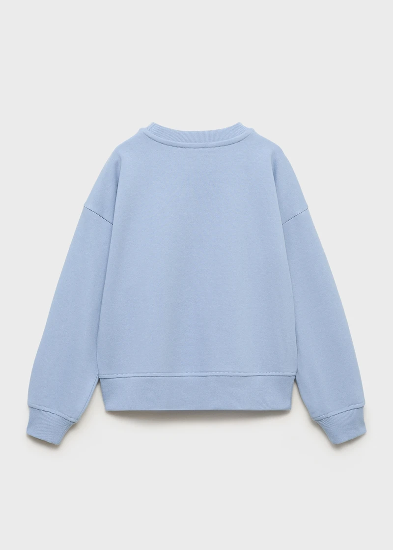 Printed embroidered sweatshirt