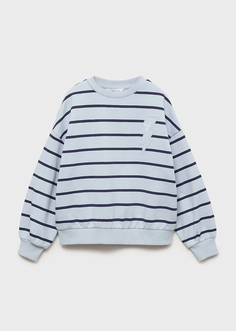 Embroidery striped sweatshirt