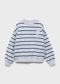 Embroidery striped sweatshirt