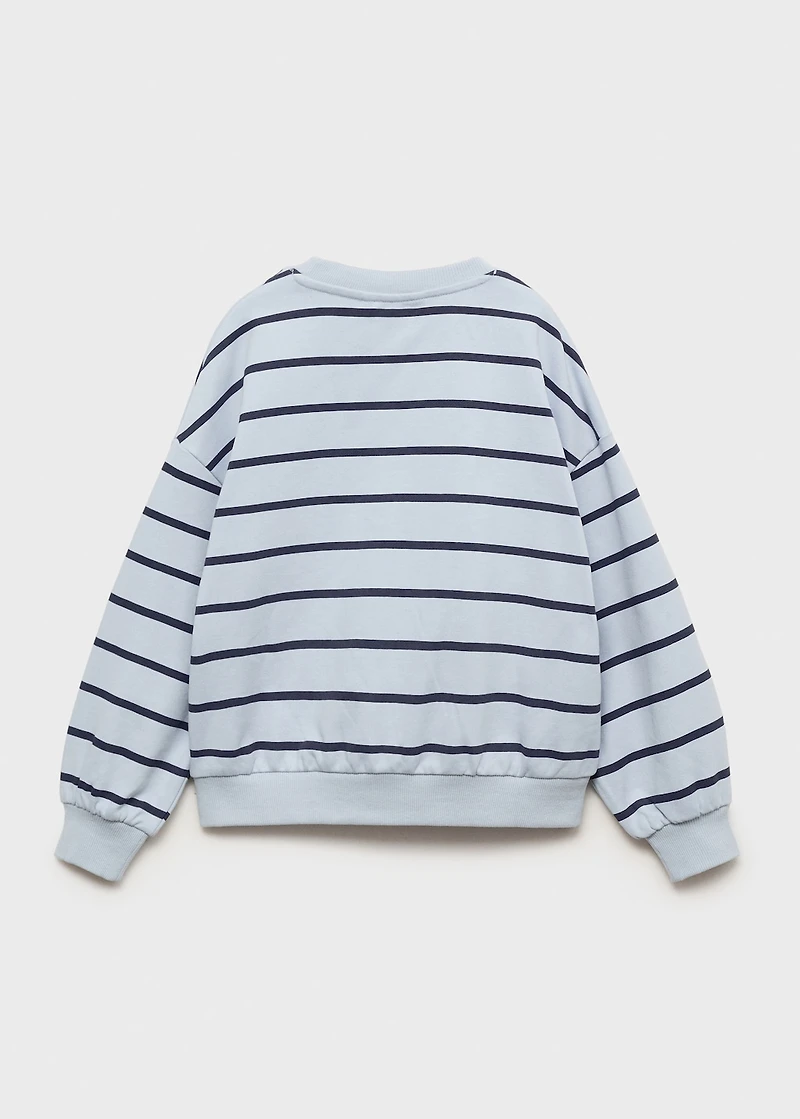 Embroidery striped sweatshirt