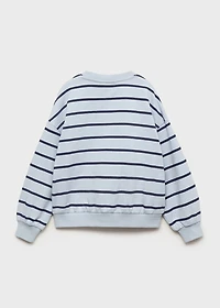 Embroidery striped sweatshirt