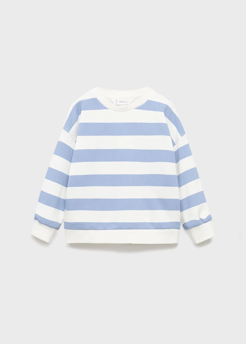 Striped cotton-blend sweatshirt
