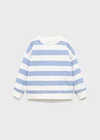 Striped cotton-blend sweatshirt