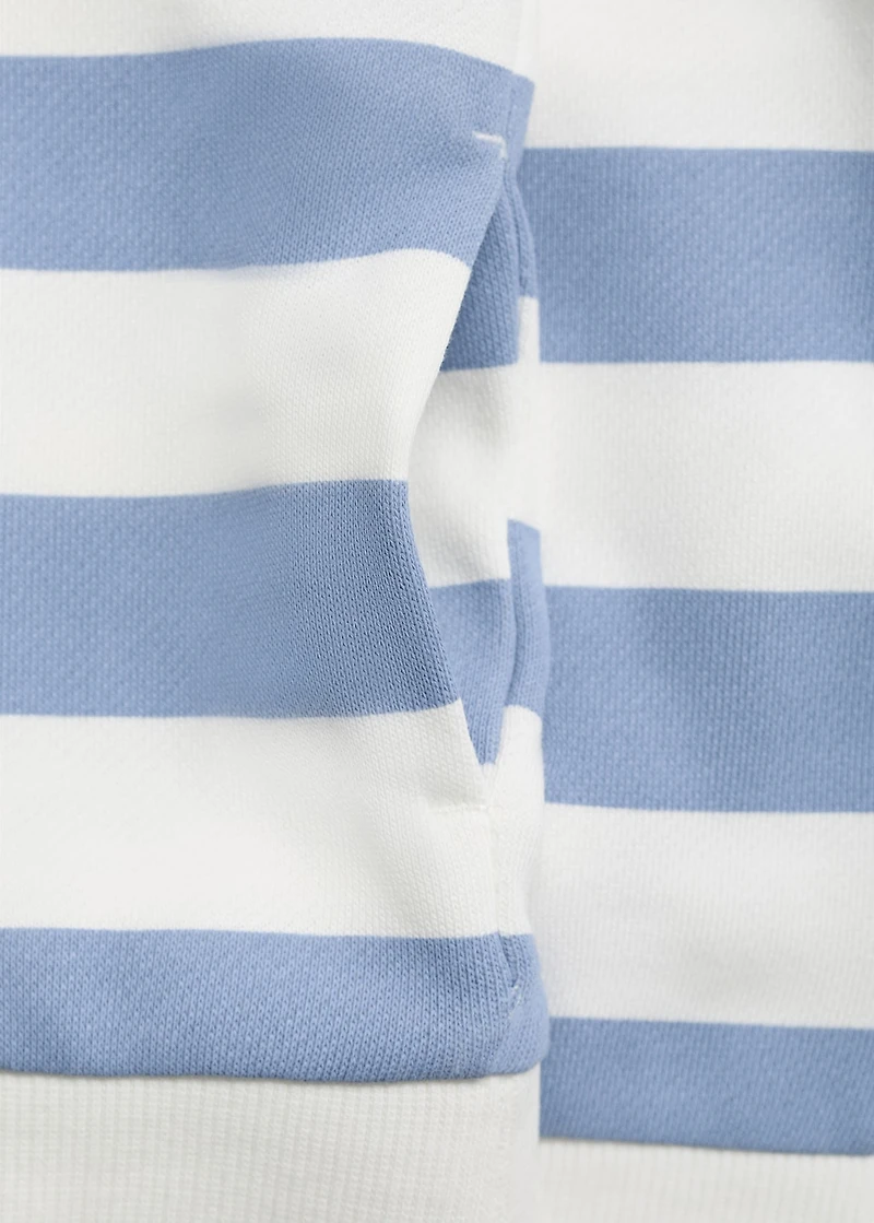Striped cotton-blend sweatshirt