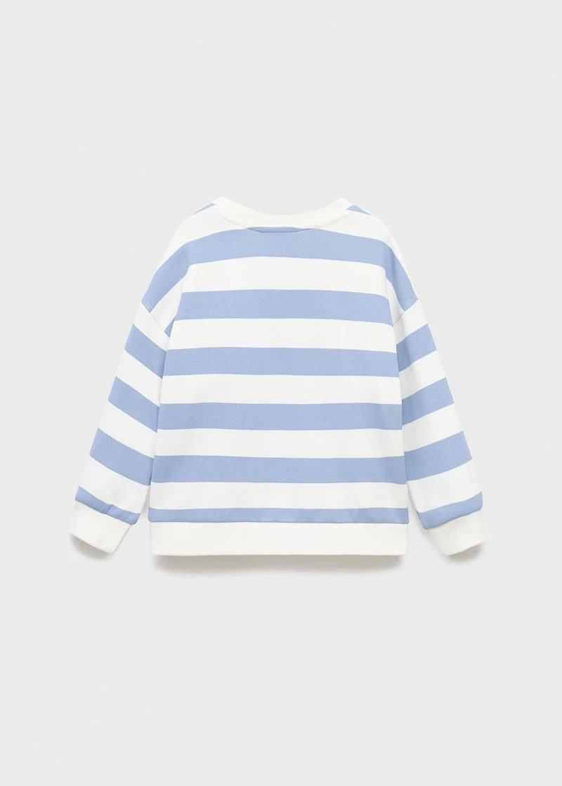 Striped cotton-blend sweatshirt