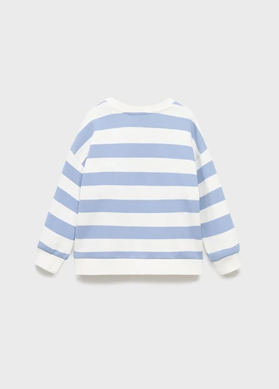 Striped cotton-blend sweatshirt