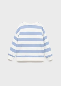 Striped cotton-blend sweatshirt